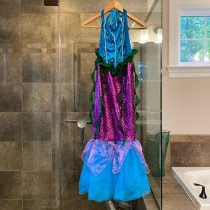 Adult Mermaid costume worn once comes with head band, arm band and outfit.